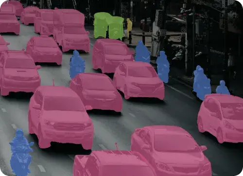 Semantic Segmentation|
Automatically segment objects with pixel-perfect accuracy
